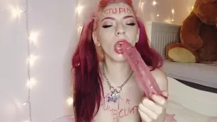 PuppyGirlfriend Dumb ahegao deepthroat fingering