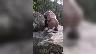 Cassidy Klein pee in forest