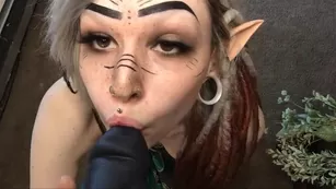 GoddessMonsoon Xar POV Wood elf BJ Facial порно реальный секс