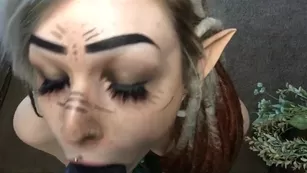 GoddessMonsoon Xar POV Wood elf BJ Facial порно реальный секс