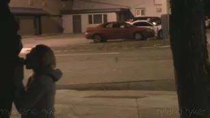 Mya Lane Running Around the Streets at Night порно реальный секс